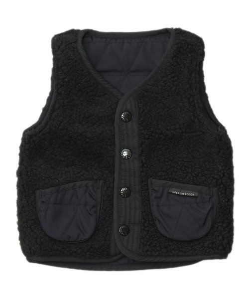 Otonato（オトナト）の「リバーシブルリメイクベスト（ダウンベスト・キッズ・チャコール/アイボリー・80/90/95/100/110/120/130/140）」の19枚目の写真