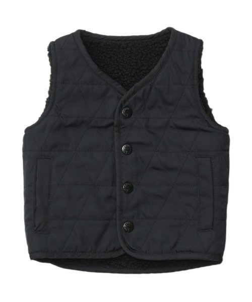Otonato（オトナト）の「リバーシブルリメイクベスト（ダウンベスト・キッズ・チャコール/アイボリー・80/90/95/100/110/120/130/140）」の22枚目の写真