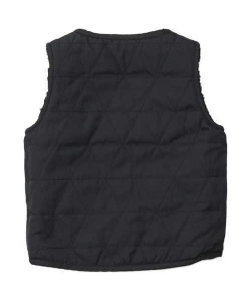 Otonato（オトナト）の「リバーシブルリメイクベスト（ダウンベスト・キッズ・チャコール/アイボリー・80/90/95/100/110/120/130/140）」の18枚目の写真