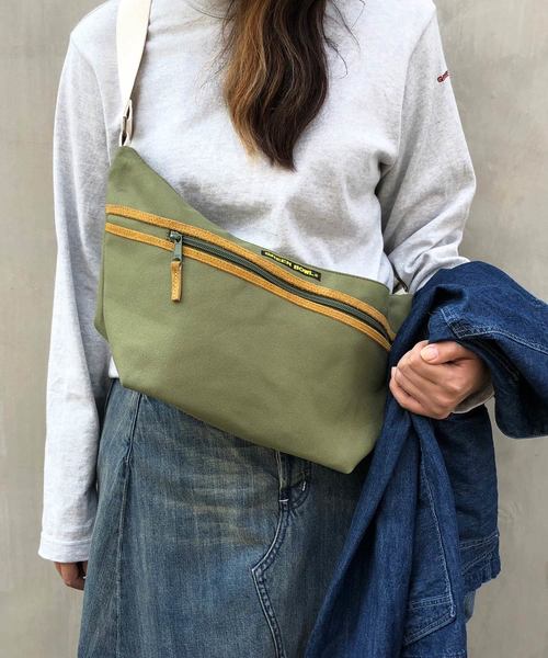 GREEN BOWL（グリーンボウル）の「GREEN BOWL Canvas Body Bag/グリーンボウル キャンバス ボディ バッグ（ボディバッグ/ウエストポーチ・メンズ・オリーブ/カーキ・FREE）」の8枚目の写真