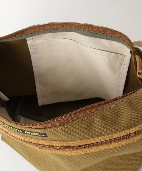 GREEN BOWL（グリーンボウル）の「GREEN BOWL Canvas Body Bag/グリーンボウル キャンバス ボディ バッグ（ボディバッグ/ウエストポーチ・メンズ・オリーブ/カーキ・FREE）」の3枚目の写真