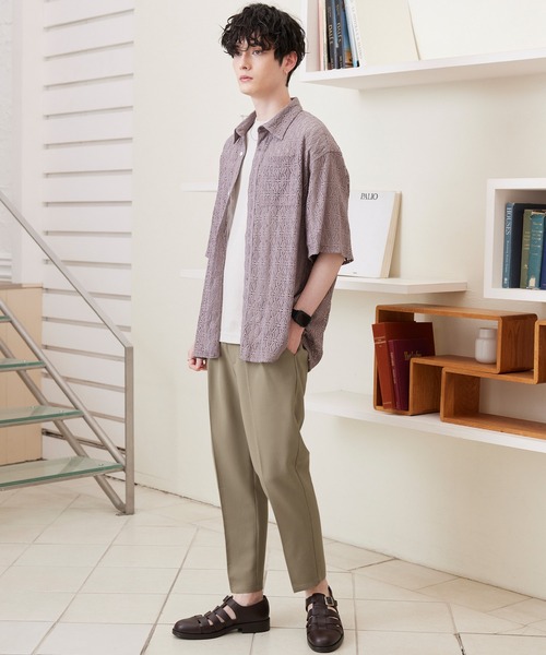 チノトラウザーズ テーパードシルエット アンクルTRスラックス