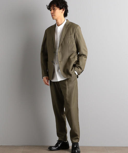 green label relaxing(グリーンレーベルリラクシング)の「NM CI ウールリネン NT 2B ジャケット ◆(テーラードジャケット・メンズ・ネイビー/オリーブ/その他1・S/M/L/XL)」の7枚目の写真
