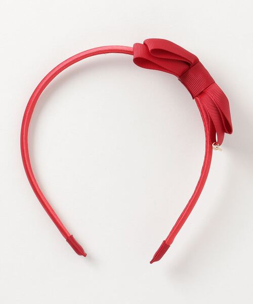 Catherine Cottage（キャサリンコテージ）の「キーチャーム付きリボンカチューシャ（カチューシャ・キッズ・レッド/ブラック/ネイビー/ブラウン/アイボリー/ピンク・FREE）」の13枚目の写真