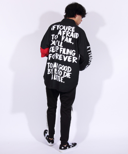 ８(eight)（エイト）の「デコレーション チノ ビッグシャツ ビッグシルエット（シャツ/ブラウス・メンズ・ブラック/ベージュ/カーキ・FREE）」の9枚目の写真