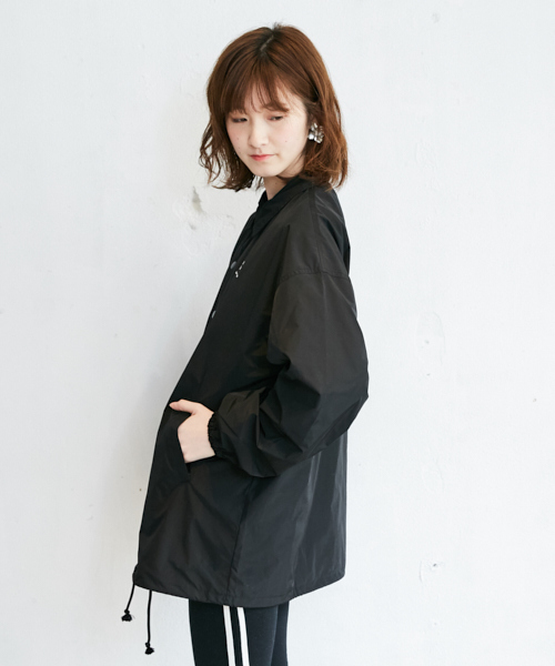 PairPair（ペアペア）の「ロゴプリントコーチジャケット(ユニセックスアイテム)（ナイロンジャケット・レディース・ブラック・MEDIUM/LARGE）」の14枚目の写真