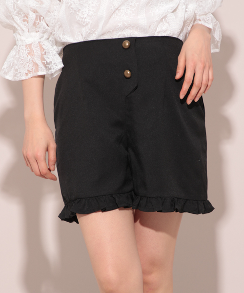 apres jour(アプレジュール)の「フリルショートパンツ【ZOZOTOWN限定アイテム】(その他パンツ・レディース・その他/アイボリー/ブラック/サックスブルー・フリー)」の3枚目の写真