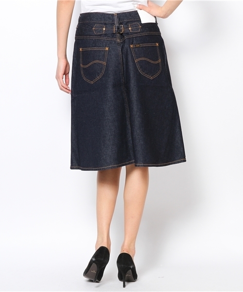 And A（アンドエー）の「フレアスカート (Lee×And A)（デニムスカート・レディース・ホワイト/ネイビー・36/38）」の7枚目の写真