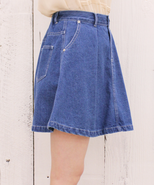 mystic（ミスティック）の「デニムフレアスカート（スカート・レディース・ホワイト/ブルー/ネイビー/ブラック・2/1）」の8枚目の写真