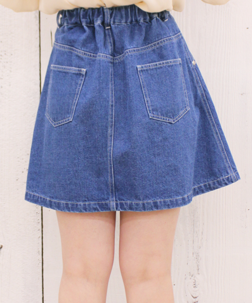 mystic（ミスティック）の「デニムフレアスカート（スカート・レディース・ホワイト/ブルー/ネイビー/ブラック・2/1）」の9枚目の写真