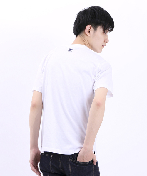 FILA（フィラ）の「∴WEGO/FILA　BOXロゴTシャツ（Tシャツ/カットソー・メンズ・ホワイト/ネイビー・MEDIUM/LARGE）」の11枚目の写真