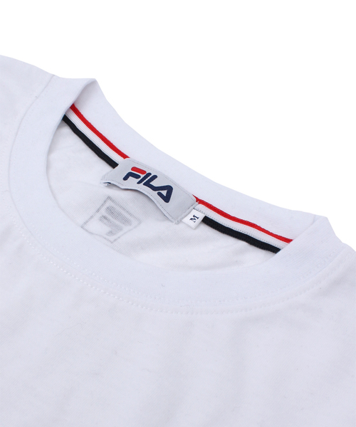 FILA（フィラ）の「∴WEGO/FILA　BOXロゴTシャツ（Tシャツ/カットソー・メンズ・ホワイト/ネイビー・MEDIUM/LARGE）」の5枚目の写真