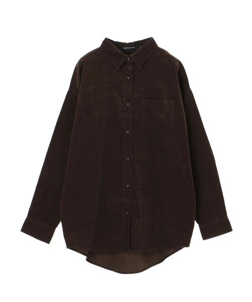 AMERICAN HOLIC（アメリカンホリック）の「バックタック細コール天シャツ　＊（シャツ/ブラウス・レディース・チャコールグレー/モカ/アイボリー/ベージュ系その他/ネイビー・M/L）」の10枚目の写真