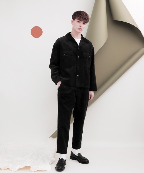 EMMA CLOTHES(エマクローズ)の「ヘヴィーコーデュロイ ボックスシルエット CPOジャケット(EMMA CLOTHES)(ブルゾン・メンズ・ブラック/ダークブラウン/ブラウン/グリーン系その他/グレイッシュベージュ/ネイビー・M/L)」の12枚目の写真