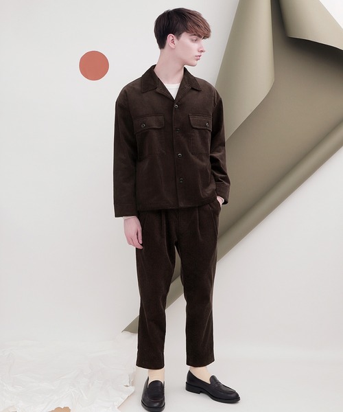 EMMA CLOTHES(エマクローズ)の「ヘヴィーコーデュロイ ボックスシルエット CPOジャケット(EMMA CLOTHES)(ブルゾン・メンズ・ブラック/ダークブラウン/ブラウン/グリーン系その他/グレイッシュベージュ/ネイビー・M/L)」の15枚目の写真