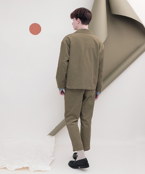 EMMA CLOTHES(エマクローズ)の「ヘヴィーコーデュロイ ボックスシルエット CPOジャケット(EMMA CLOTHES)(ブルゾン・メンズ・ブラック/ダークブラウン/ブラウン/グリーン系その他/グレイッシュベージュ/ネイビー・M/L)」の18枚目の写真