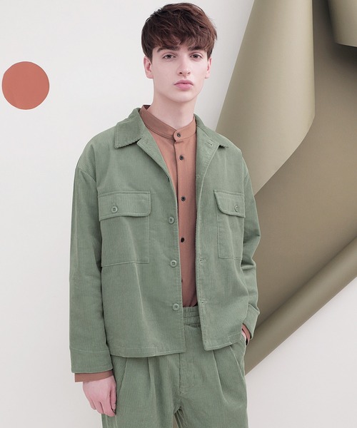 EMMA CLOTHES(エマクローズ)の「ヘヴィーコーデュロイ ボックスシルエット CPOジャケット(EMMA CLOTHES)(ブルゾン・メンズ・ブラック/ダークブラウン/ブラウン/グリーン系その他/グレイッシュベージュ/ネイビー・M/L)」の19枚目の写真