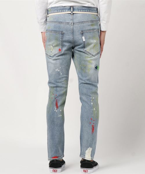 GALLIS ADDICTION（ガリスアディクション）の「GA・NEWカラフルペイントデニムパンツ（デニムパンツ・メンズ・ブルー・S/M/L）」の6枚目の写真