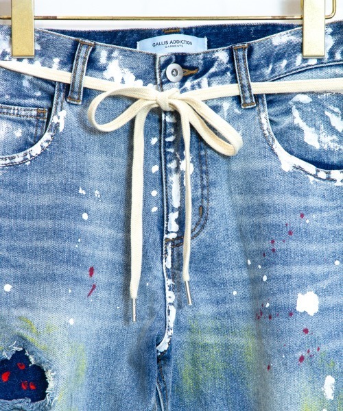 GALLIS ADDICTION（ガリスアディクション）の「GA・NEWカラフルペイントデニムパンツ（デニムパンツ・メンズ・ブルー・S/M/L）」の4枚目の写真