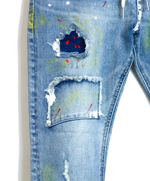 GALLIS ADDICTION（ガリスアディクション）の「GA・NEWカラフルペイントデニムパンツ（デニムパンツ・メンズ・ブルー・S/M/L）」の3枚目の写真