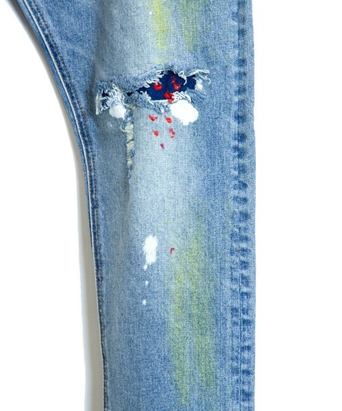 GALLIS ADDICTION（ガリスアディクション）の「GA・NEWカラフルペイントデニムパンツ（デニムパンツ・メンズ・ブルー・S/M/L）」の8枚目の写真