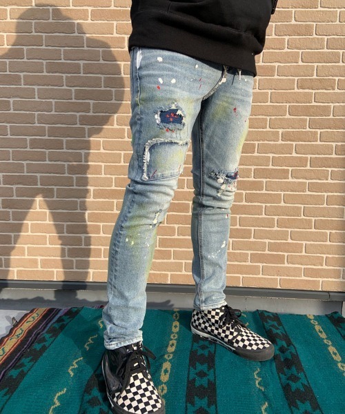 GALLIS ADDICTION（ガリスアディクション）の「GA・NEWカラフルペイントデニムパンツ（デニムパンツ・メンズ・ブルー・S/M/L）」の16枚目の写真