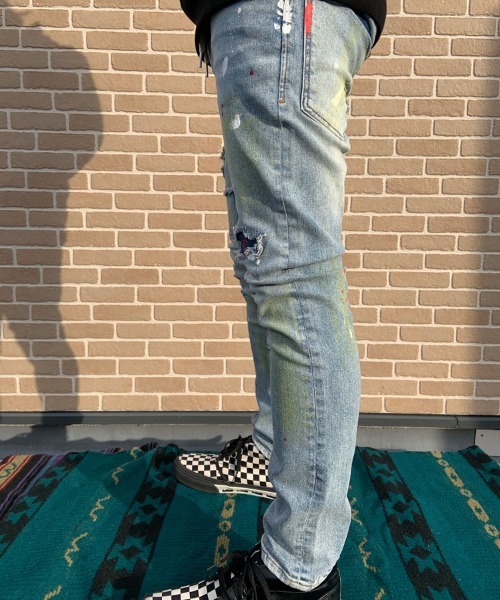 GALLIS ADDICTION（ガリスアディクション）の「GA・NEWカラフルペイントデニムパンツ（デニムパンツ・メンズ・ブルー・S/M/L）」の15枚目の写真