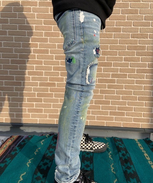 GALLIS ADDICTION（ガリスアディクション）の「GA・NEWカラフルペイントデニムパンツ（デニムパンツ・メンズ・ブルー・S/M/L）」の14枚目の写真