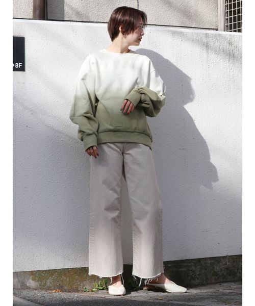 Ungrid（アングリッド）の「ディップダイルーズスウェット（スウェット・レディース・ベージュ/パープル/グリーン・FREE）」の4枚目の写真