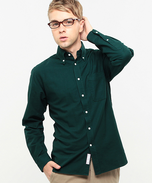 BEAMS LIGHTS Men's（ビームスライツ メンズ）の「BEAMS LIGHTS / ガーメントダイオックスフォードシャツ（シャツ/ブラウス・メンズ・ワイン/マスタード/ダークグリーン/ネイビー・X-LARGE/SMALL/MEDIUM/LARGE）」の2枚目の写真