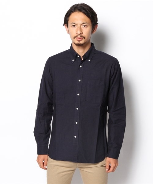 BEAMS LIGHTS Men's（ビームスライツ メンズ）の「BEAMS LIGHTS / ガーメントダイオックスフォードシャツ（シャツ/ブラウス・メンズ・ワイン/マスタード/ダークグリーン/ネイビー・X-LARGE/SMALL/MEDIUM/LARGE）」の5枚目の写真