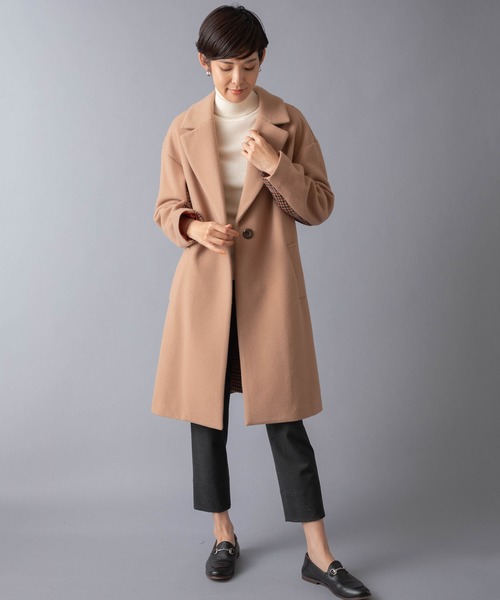 miniyu(ミニュウ)の「LaSRIC/異素材ドッキングチェスターコート(チェスターコート)」 - WEAR