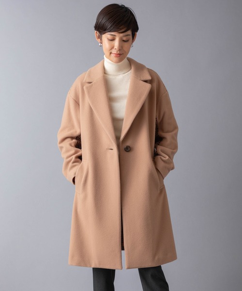 miniyu(ミニュウ)の「LaSRIC/異素材ドッキングチェスターコート(チェスターコート)」 - WEAR