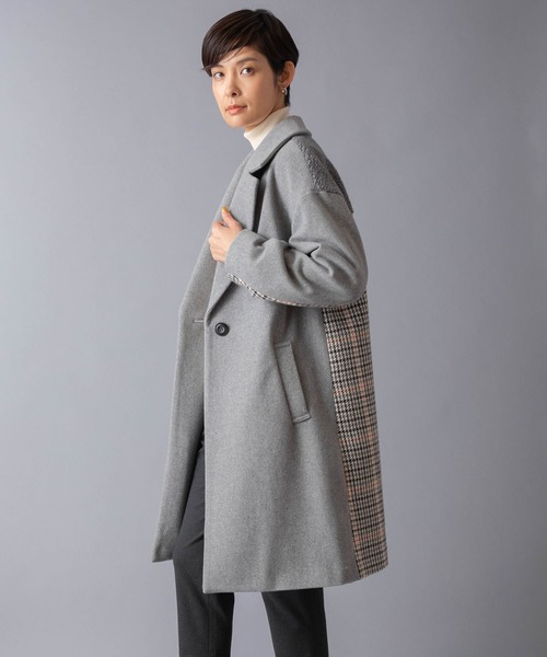 miniyu(ミニュウ)の「LaSRIC/異素材ドッキングチェスターコート(チェスターコート)」 - WEAR