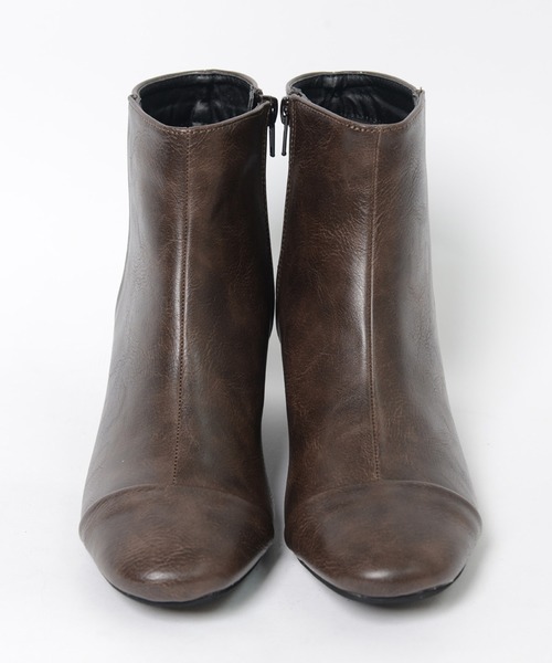 shopnikoniko（ショップニコニコ）の「センターシームスクエアトゥショートブーツ（ブーツ・レディース・ブラック/ホワイト/ブラウン・S/LL/M/L）」の18枚目の写真