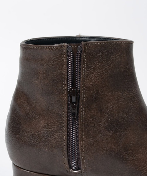 shopnikoniko（ショップニコニコ）の「センターシームスクエアトゥショートブーツ（ブーツ・レディース・ブラック/ホワイト/ブラウン・S/LL/M/L）」の14枚目の写真