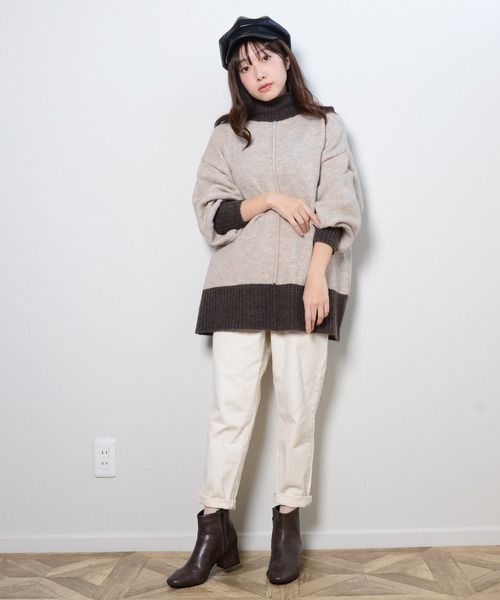 shopnikoniko（ショップニコニコ）の「センターシームスクエアトゥショートブーツ（ブーツ・レディース・ブラック/ホワイト/ブラウン・S/LL/M/L）」の20枚目の写真