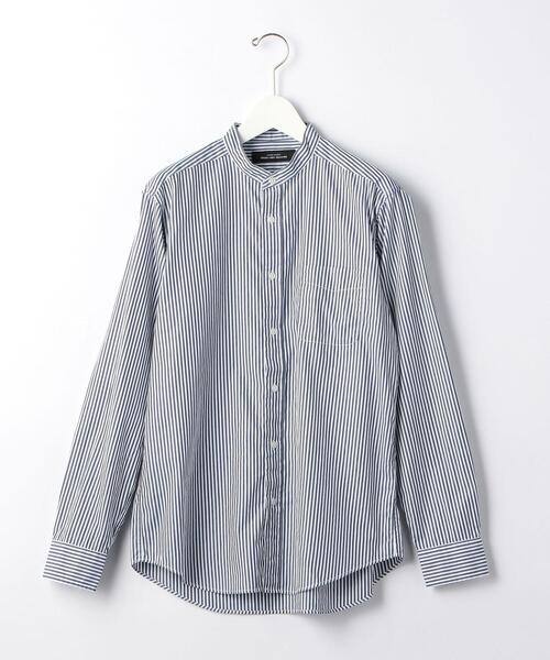 green label relaxing(グリーンレーベルリラクシング)の「CM ドビーロンスト バンドカラー LS シャツ(シャツ/ブラウス・メンズ・ブラウン/ダークグリーン/ネイビー・LARGE/SMALL/MEDIUM/X-LARGE)」の11枚目の写真
