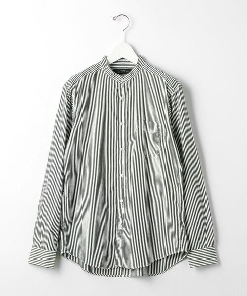 green label relaxing(グリーンレーベルリラクシング)の「CM ドビーロンスト バンドカラー LS シャツ(シャツ/ブラウス・メンズ・ブラウン/ダークグリーン/ネイビー・LARGE/SMALL/MEDIUM/X-LARGE)」の5枚目の写真