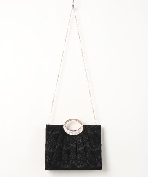 Cupid Heart（キューピッドハート）の「【Cupid Heart】結婚式BAG レースプリーツパーティーバッグ（トートバッグ・レディース・ブラック/ベージュ・MEDIUM）」の8枚目の写真