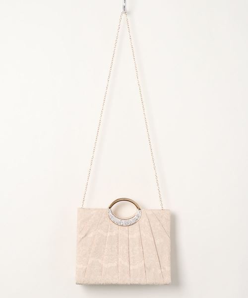 Cupid Heart（キューピッドハート）の「【Cupid Heart】結婚式BAG レースプリーツパーティーバッグ（トートバッグ・レディース・ブラック/ベージュ・MEDIUM）」の9枚目の写真