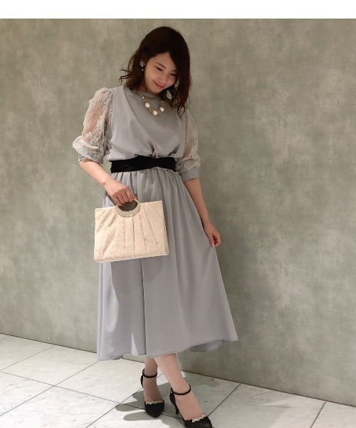 Cupid Heart（キューピッドハート）の「【Cupid Heart】結婚式BAG レースプリーツパーティーバッグ（トートバッグ・レディース・ブラック/ベージュ・MEDIUM）」の6枚目の写真