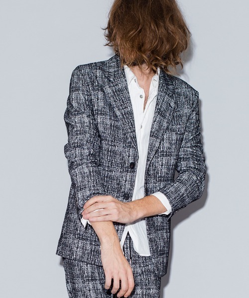 NO ID.(ノーアイディ)の「mj7004-ストレッチジャージー2B-JKT ジャケット(テーラードジャケット・メンズ・ネイビー/グレー/ブラック/ブラック系その他・1/2/3)」の1枚目の写真