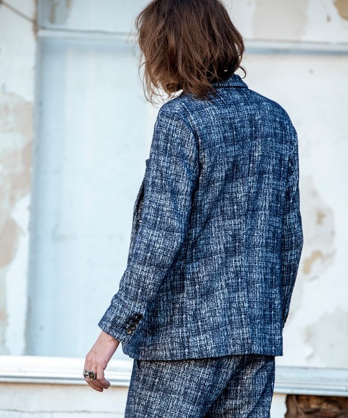 NO ID.(ノーアイディ)の「mj7004-ストレッチジャージー2B-JKT ジャケット(テーラードジャケット・メンズ・ネイビー/グレー/ブラック/ブラック系その他・1/2/3)」の6枚目の写真