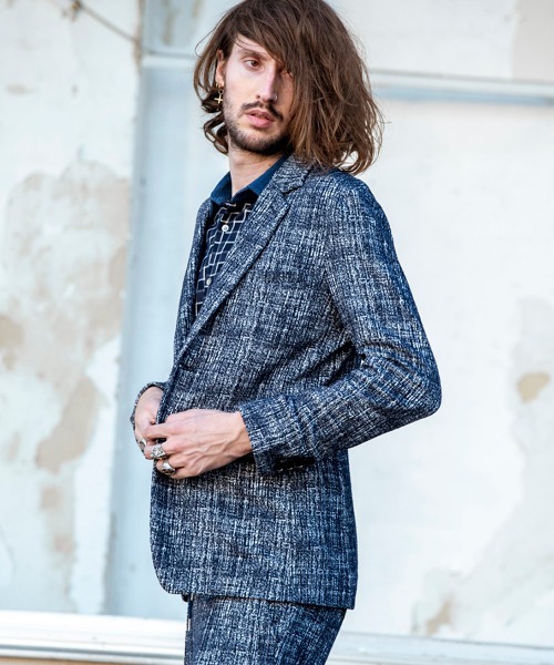 NO ID.(ノーアイディ)の「mj7004-ストレッチジャージー2B-JKT ジャケット(テーラードジャケット・メンズ・ネイビー/グレー/ブラック/ブラック系その他・1/2/3)」の7枚目の写真