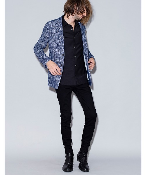 NO ID.(ノーアイディ)の「mj7004-ストレッチジャージー2B-JKT ジャケット(テーラードジャケット・メンズ・ネイビー/グレー/ブラック/ブラック系その他・1/2/3)」の11枚目の写真