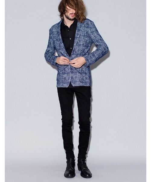 NO ID.(ノーアイディ)の「mj7004-ストレッチジャージー2B-JKT ジャケット(テーラードジャケット・メンズ・ネイビー/グレー/ブラック/ブラック系その他・1/2/3)」の12枚目の写真