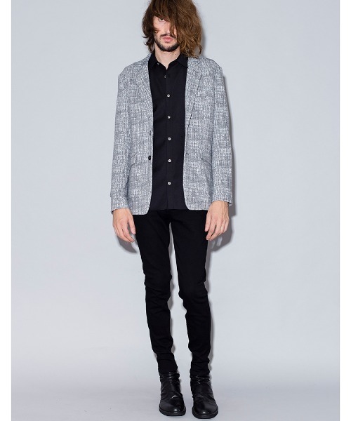 NO ID.(ノーアイディ)の「mj7004-ストレッチジャージー2B-JKT ジャケット(テーラードジャケット・メンズ・ネイビー/グレー/ブラック/ブラック系その他・1/2/3)」の16枚目の写真