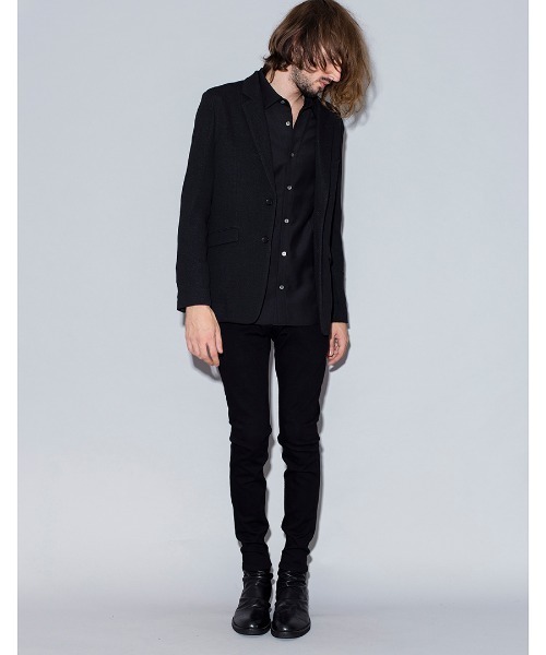NO ID.(ノーアイディ)の「mj7004-ストレッチジャージー2B-JKT ジャケット(テーラードジャケット・メンズ・ネイビー/グレー/ブラック/ブラック系その他・1/2/3)」の18枚目の写真
