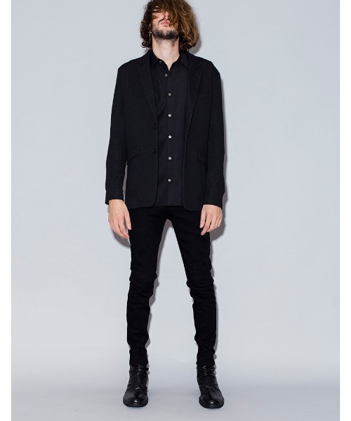 NO ID.(ノーアイディ)の「mj7004-ストレッチジャージー2B-JKT ジャケット(テーラードジャケット・メンズ・ネイビー/グレー/ブラック/ブラック系その他・1/2/3)」の19枚目の写真
